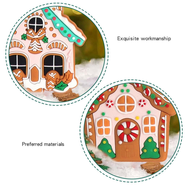 PVC Christmas House Pendants Christmas Tree Decorations Scene Arrangement Props