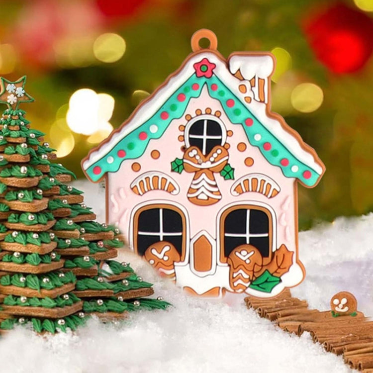 PVC Christmas House Pendants Christmas Tree Decorations Scene Arrangement Props