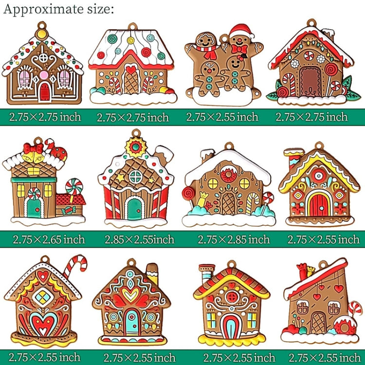 Christmas Decorations Pendants PVC Hanging Christmas Tree Ornaments Scene Arrangement Props