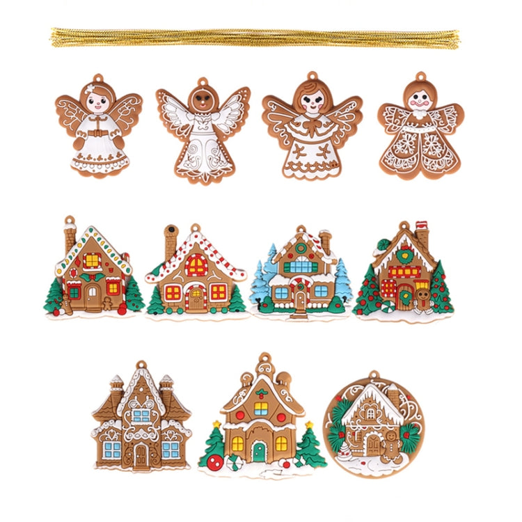 Christmas Decorations Pendants PVC Hanging Christmas Tree Ornaments Scene Arrangement Props