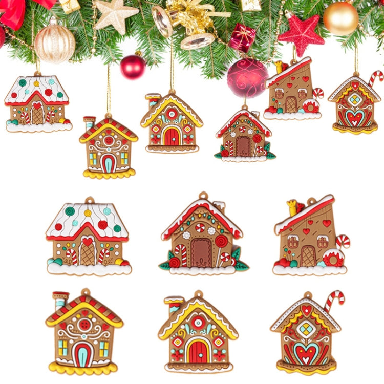 Christmas Decorations Pendants PVC Hanging Christmas Tree Ornaments Scene Arrangement Props