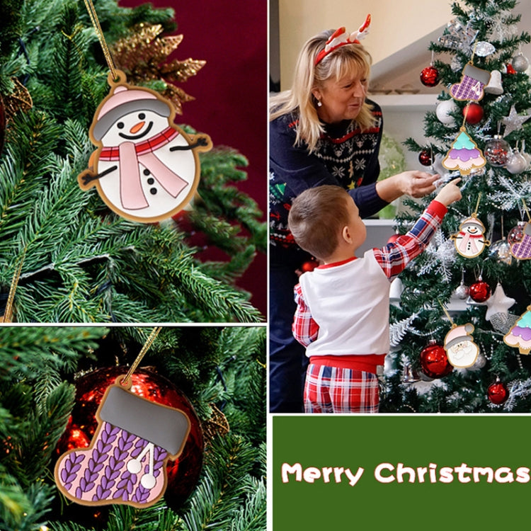 Christmas Decorations Pendants PVC Hanging Christmas Tree Ornaments Scene Arrangement Props