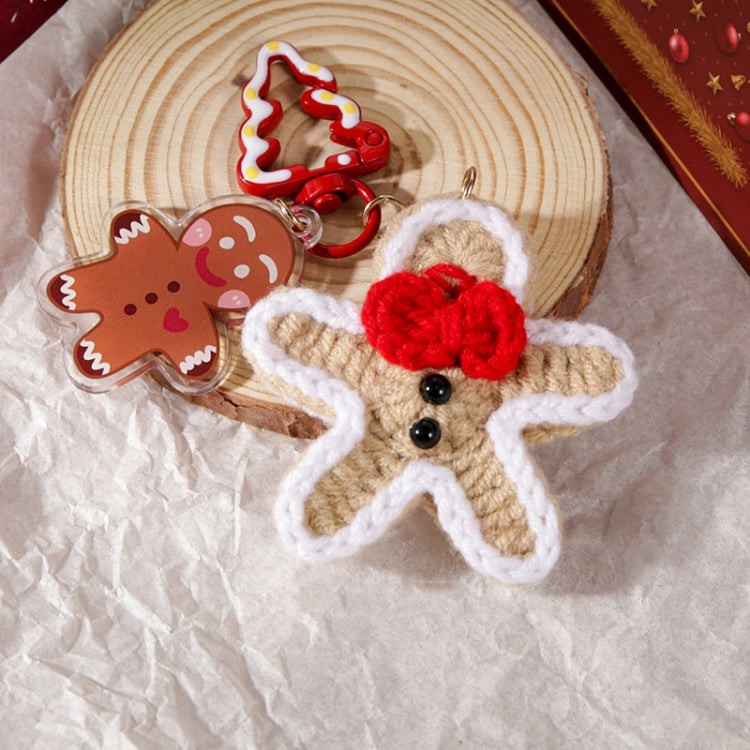 Hand-woven Christmas Keychain Cute Mobile Phone Handbag Pendant