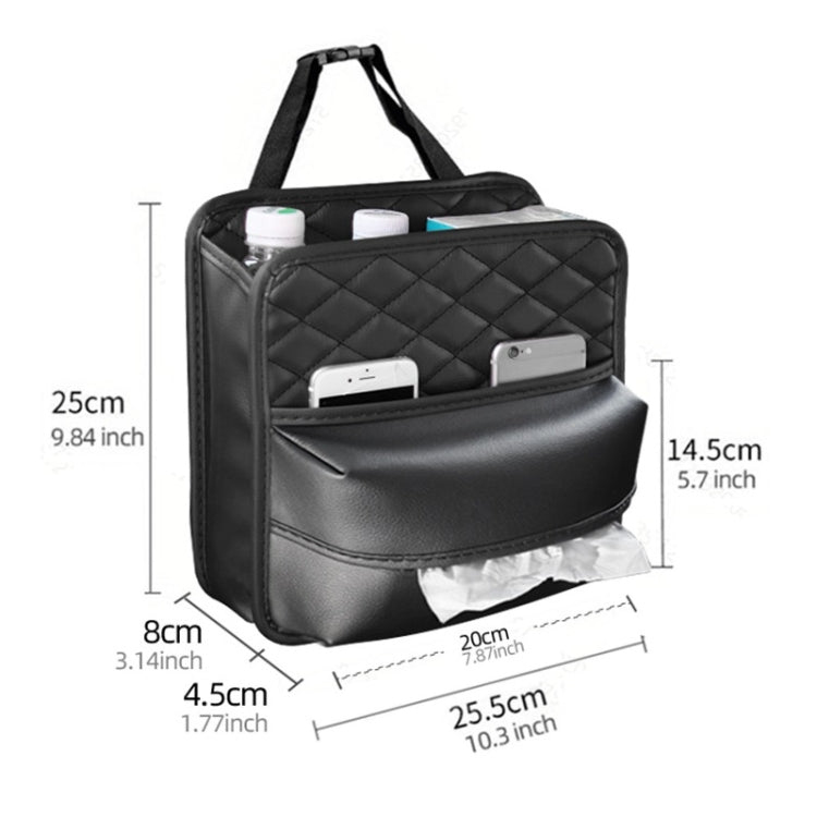 2 In 1 Car Seat Back Storage Hanging Tissue Bag