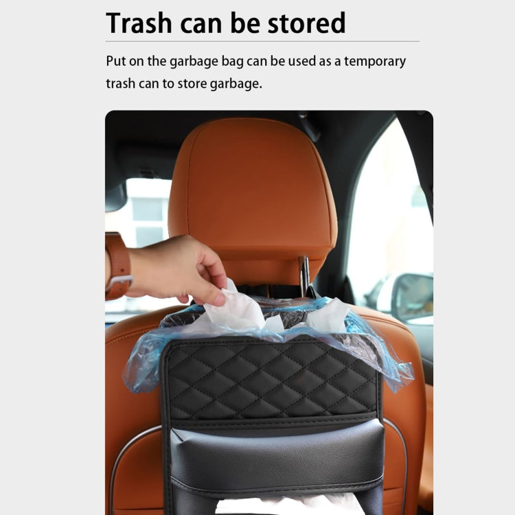 2 In 1 Car Seat Back Storage Hanging Tissue Bag