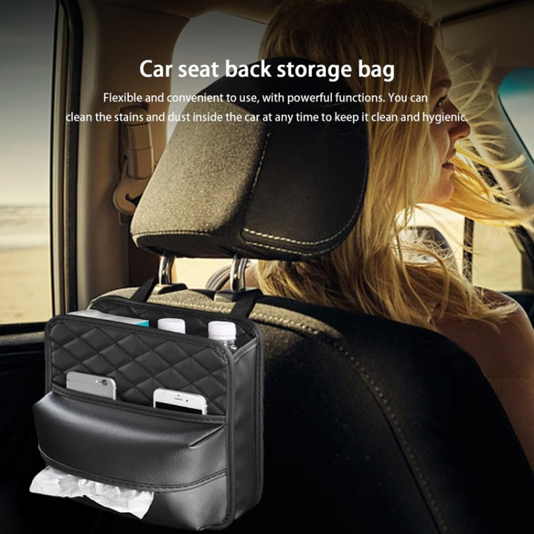 2 In 1 Car Seat Back Storage Hanging Tissue Bag