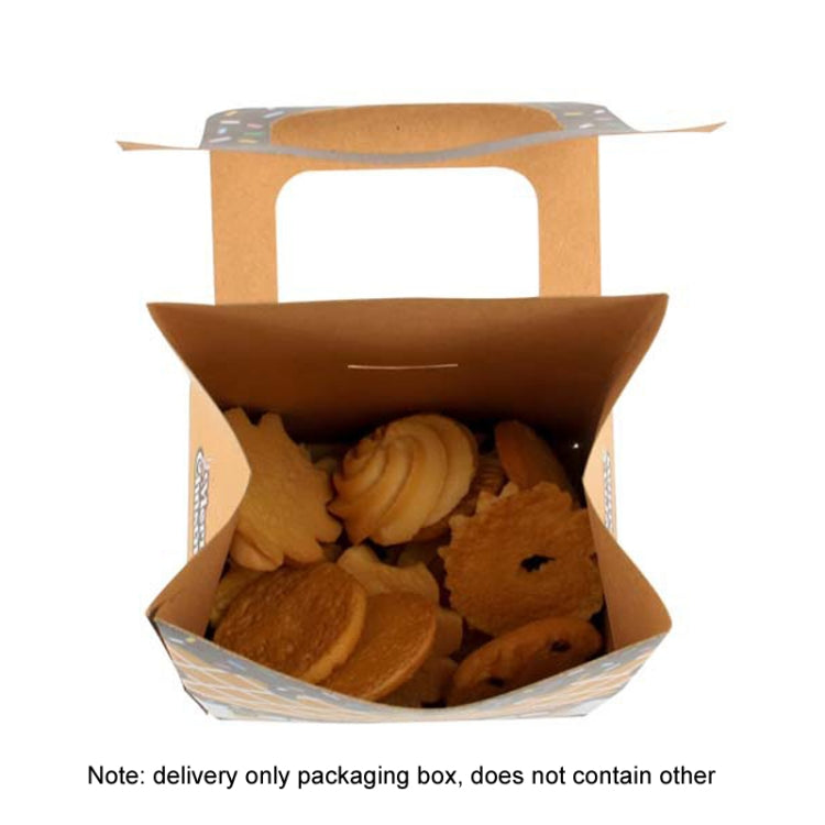 10pcs Christmas Candy Boxes Kraft Paper Christmas House Handbag Candy Boxes