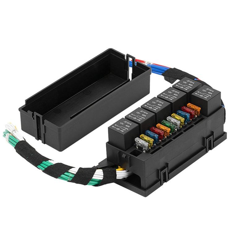 11-way 12V Relay Fuse Holder With Wire For Cars Ships