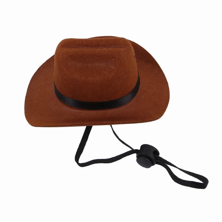 Adjustable Pet Cowboy Hat Dog Cosplay Cap Holiday Costume Party Decoration