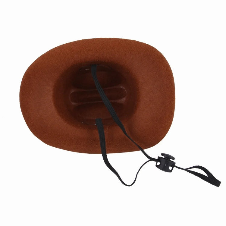 Adjustable Pet Cowboy Hat Dog Cosplay Cap Holiday Costume Party Decoration