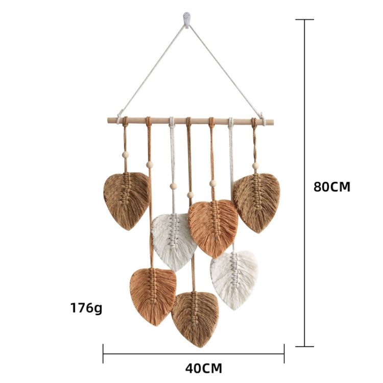 Handcrafted Cotton Rope Leaf Macrame Tapestry for Bohemian Home Decor