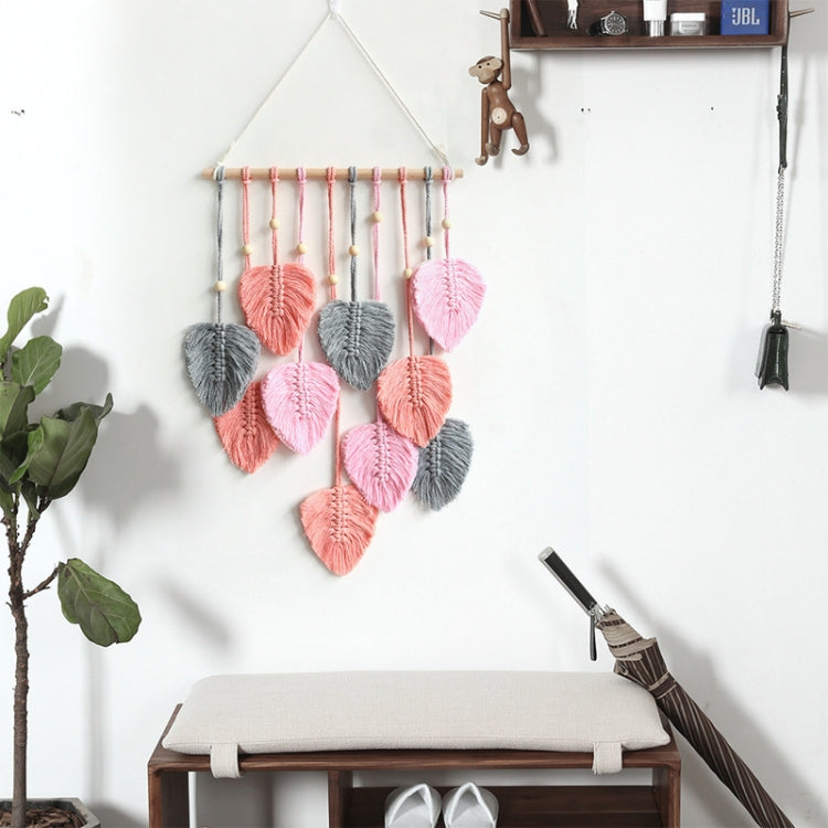 Handcrafted Cotton Rope Leaf Macrame Tapestry for Bohemian Home Decor