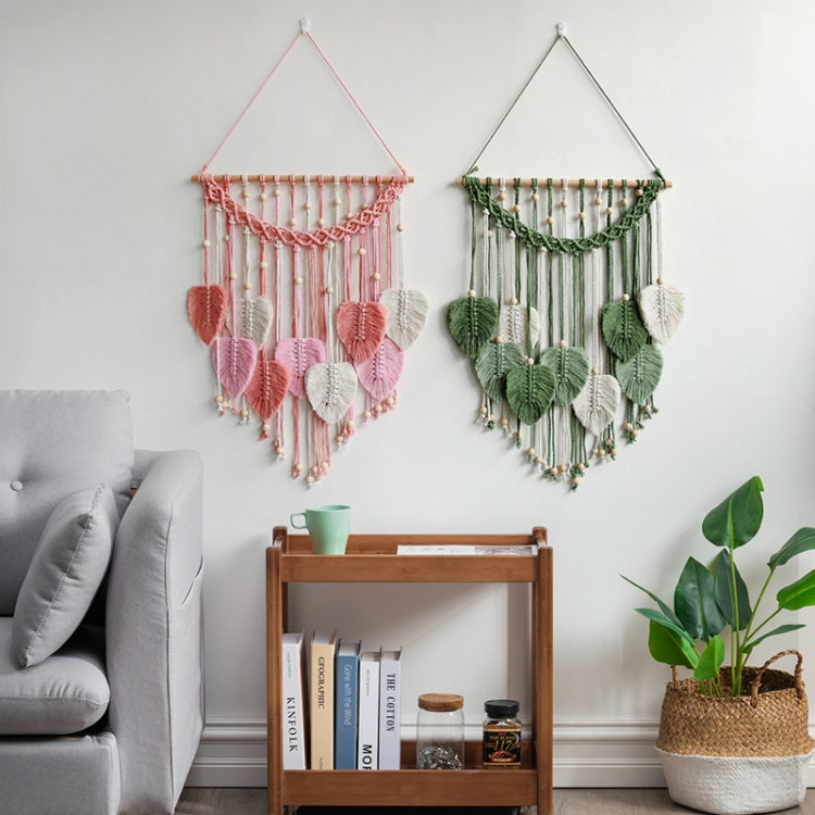 Handcrafted Cotton Rope Leaf Macrame Tapestry for Bohemian Home Decor