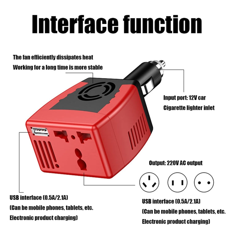 75W Car Inverter Voltage Conversion USB Port Charger