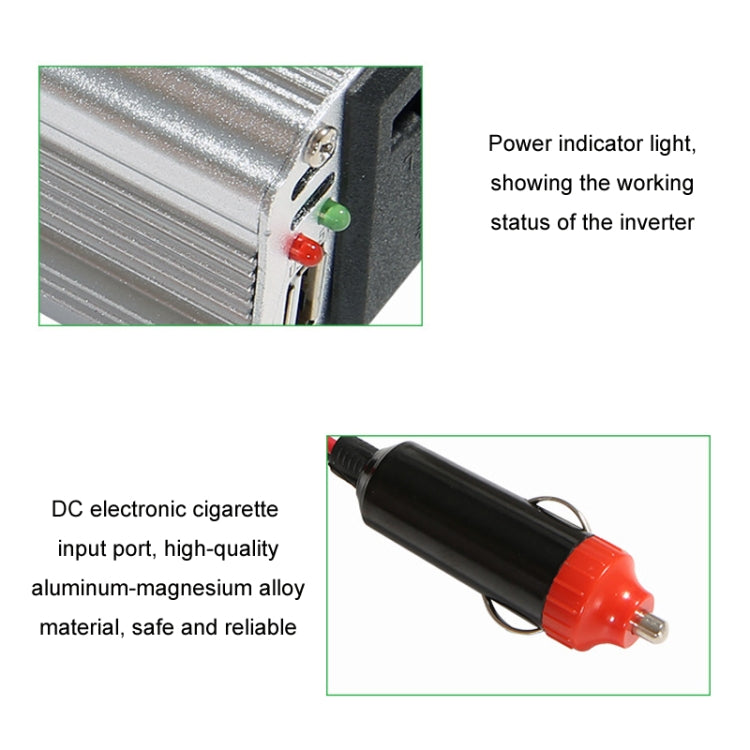 150W Car Inverter Modified Wave Automotive Power Conversion