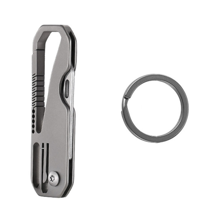 Multifunctional Titanium Keychain Outdoor Portable Defense Mini Folding Knife