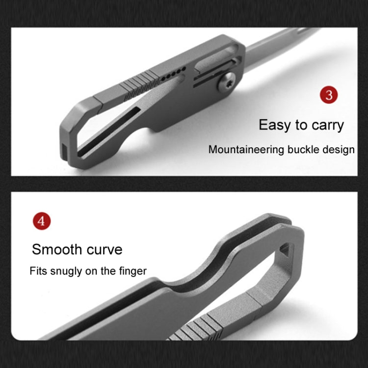 Multifunctional Titanium Keychain Outdoor Portable Defense Mini Folding Knife