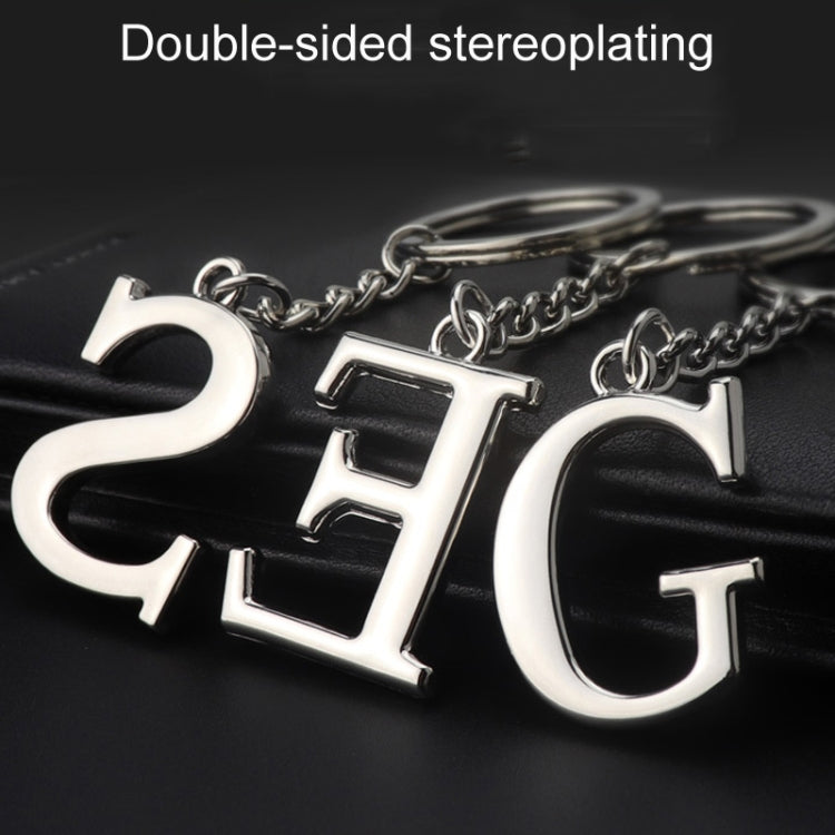 Double-Sided Three-Dimensional Plating Alphabet Keychain