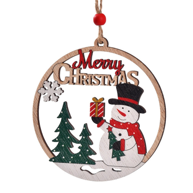 Christmas Day Decoration Hollow Wooden Pendant