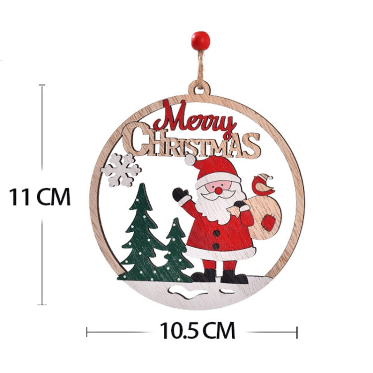 Christmas Day Decoration Hollow Wooden Pendant