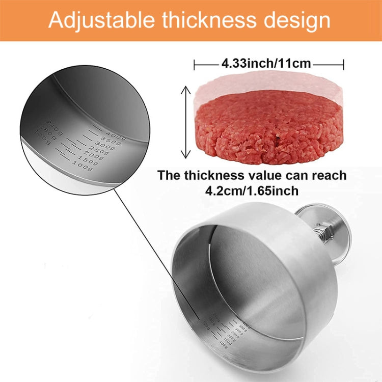 304 Stainless Steel Burger Press Kitchen Meatloaf Mold