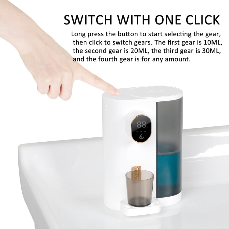 600ml Automatic Mouthwash Dispenser 4 Levels Quantitative with 2 Cups