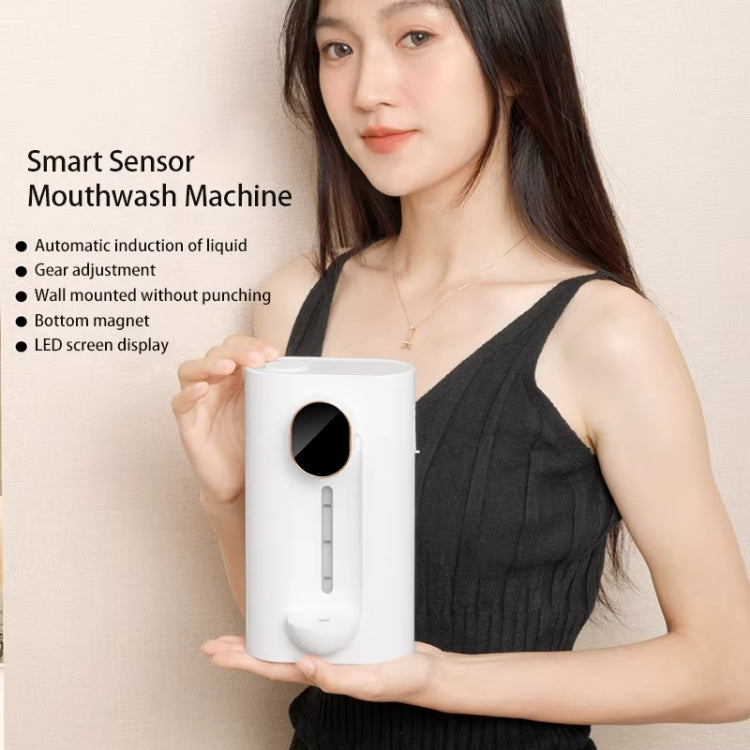 540ml  Automatic Mouthwash Dispenser 3 Levels Quantitative with 2 Magnetic Cups