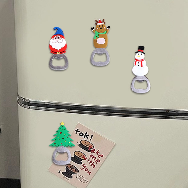 Magnetic Cute Cartoon Stainless Steel Bottle Opener Refrigerator Sticker Decoration