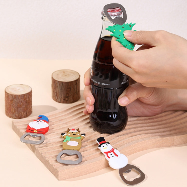 Magnetic Cute Cartoon Stainless Steel Bottle Opener Refrigerator Sticker Decoration