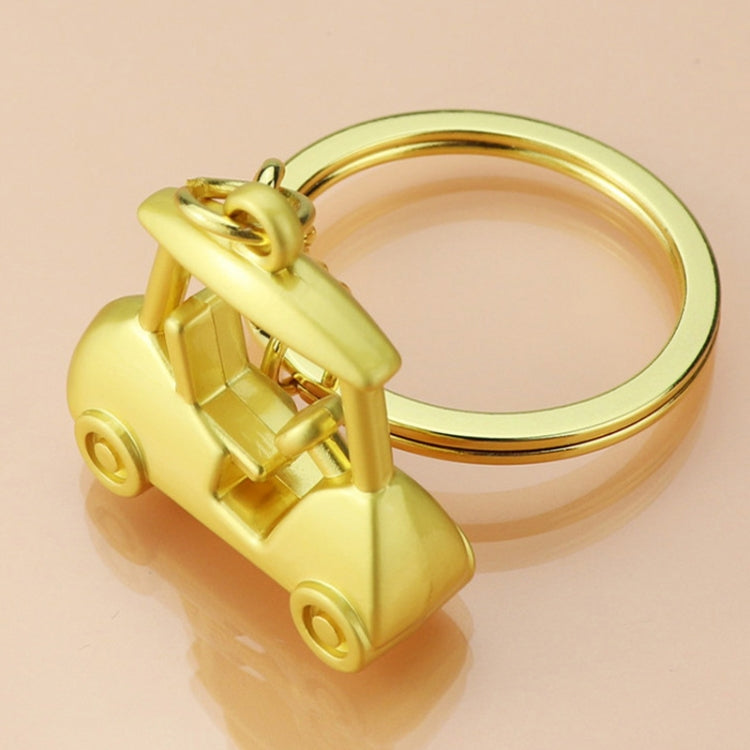 Three- Dimensional Simulation Golf Ball Car Keychain Decorative Pendant