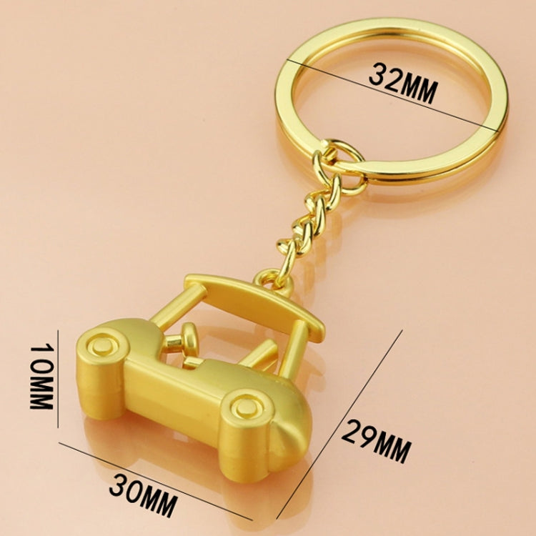 Three- Dimensional Simulation Golf Ball Car Keychain Decorative Pendant