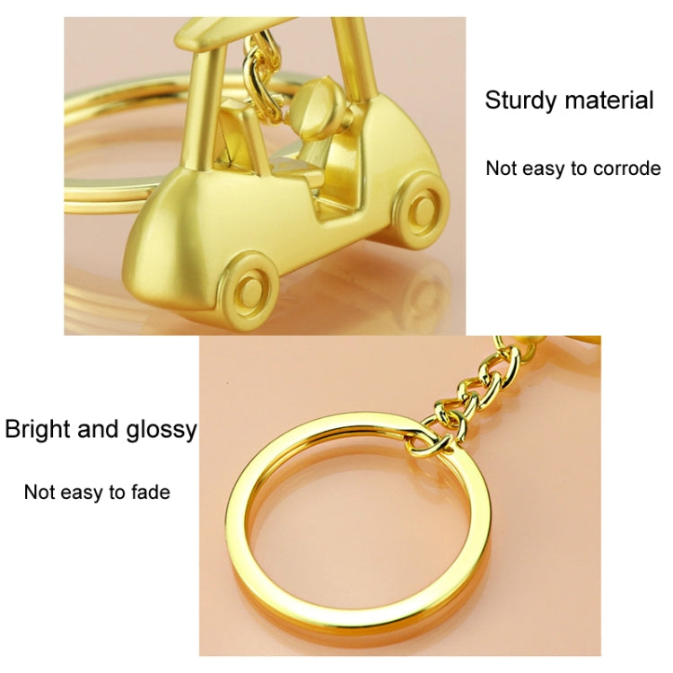 Three- Dimensional Simulation Golf Ball Car Keychain Decorative Pendant