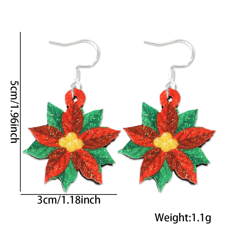 Christmas Element Cartoon Decoration Earrings Shiny Earrings