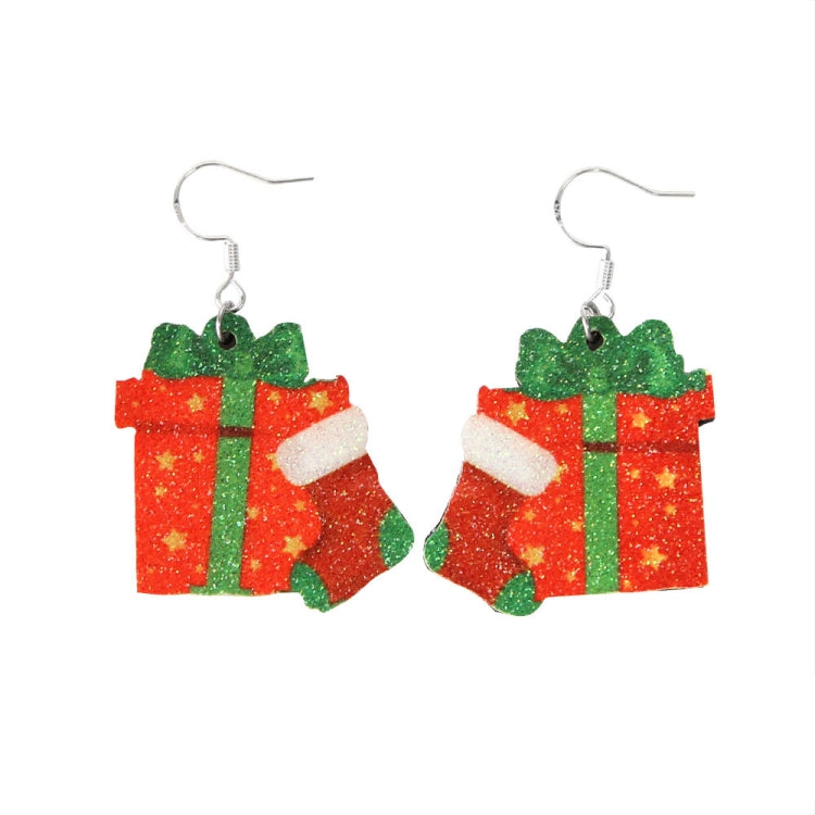 Christmas Element Cartoon Decoration Earrings Shiny Earrings