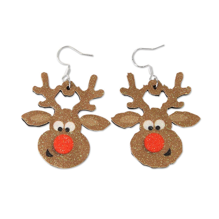 Christmas Element Cartoon Decoration Earrings Shiny Earrings