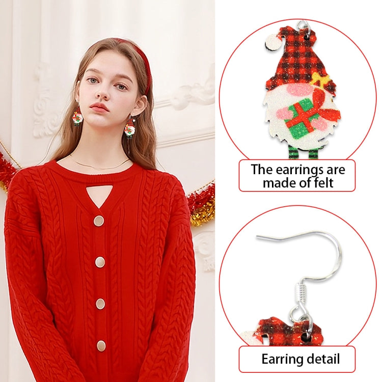 Christmas Element Cartoon Decoration Earrings Shiny Earrings
