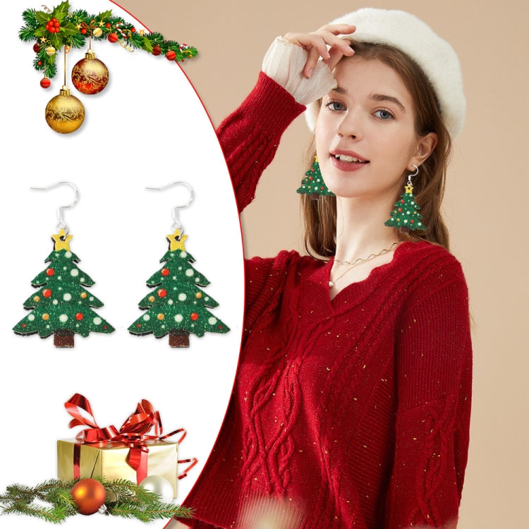 Christmas Element Cartoon Decoration Earrings Shiny Earrings