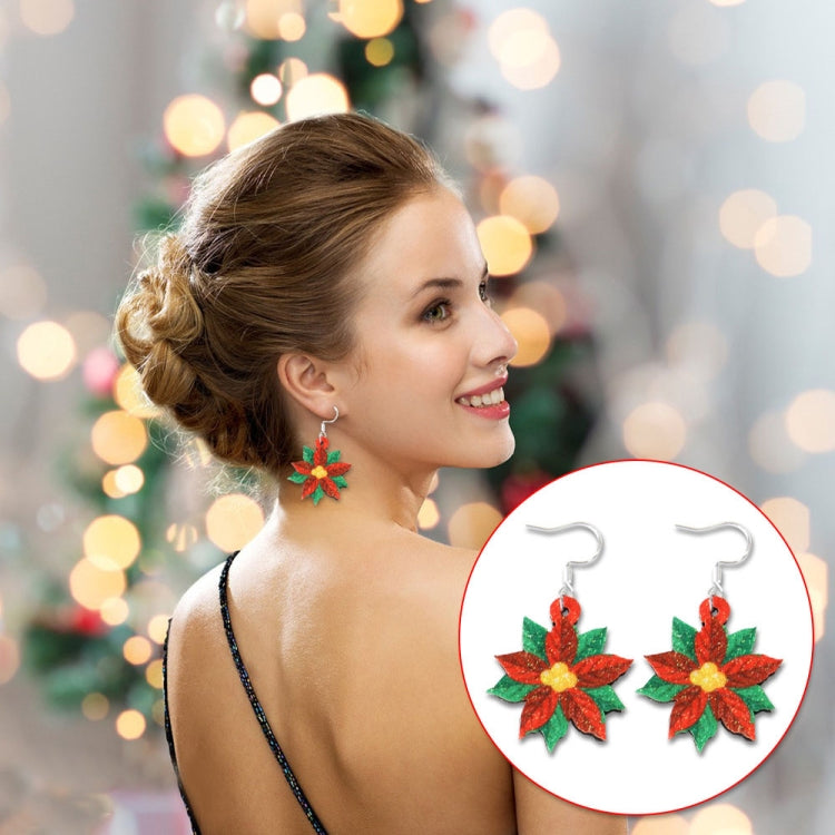 Christmas Element Cartoon Decoration Earrings Shiny Earrings