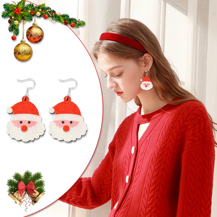 Christmas Element Cartoon Decoration Earrings Shiny Earrings