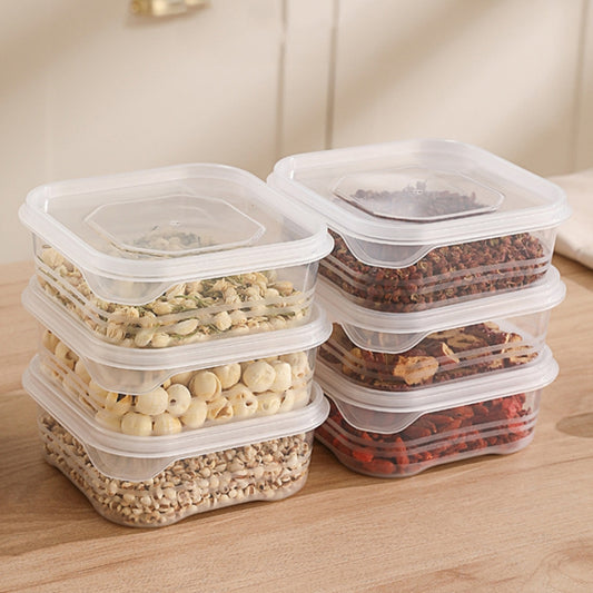 6pcs Transparent Food Storage Box Refrigerator Vegetable Meat Container