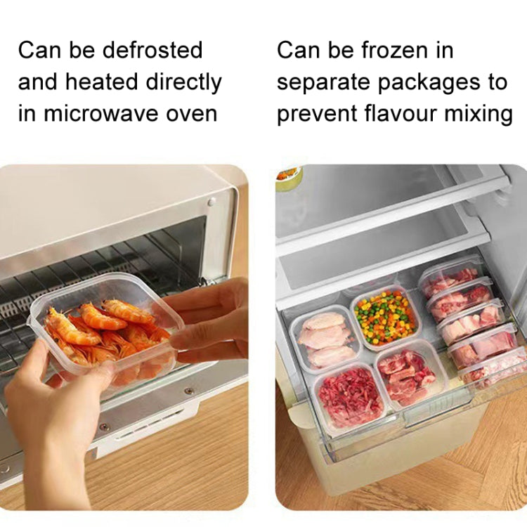 6pcs Transparent Food Storage Box Refrigerator Vegetable Meat Container