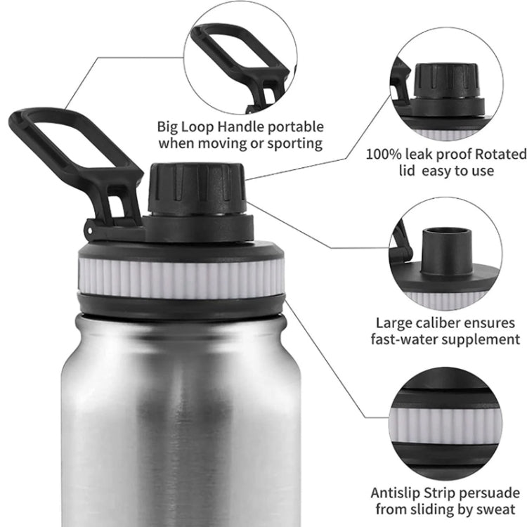304 Stainless Steel Insulated Water Cup Handheld Large Capacity Outdoor Sports Kettle Vacuum Water Bottle