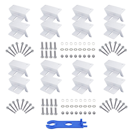 113pcs /Set RV Yacht Solar Panel Z-Shaped Aluminum Alloy Bracket