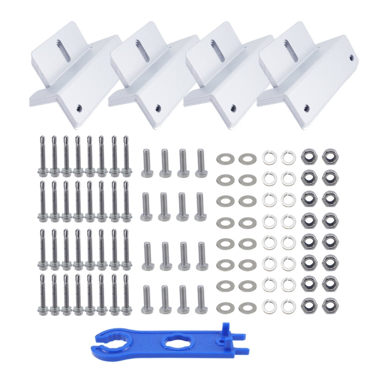 113pcs /Set RV Yacht Solar Panel Z-Shaped Aluminum Alloy Bracket
