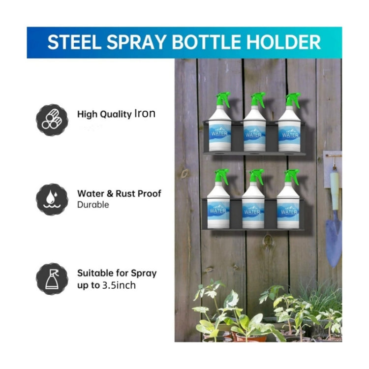 Wall Mounted Metal Double Hole Spray Can Holder For Garage Spray Can Storage
