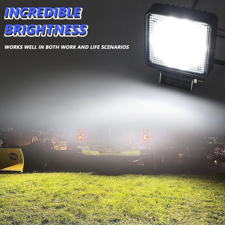 14W 9-30V 4 Inch Mixed Luminous Square Floodlight With Wire Set