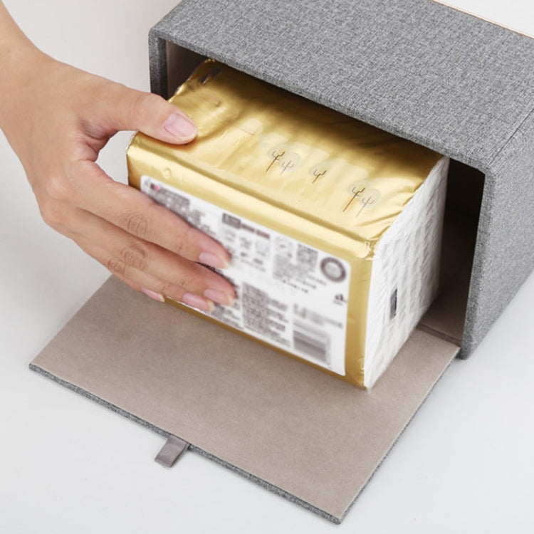 Home Decor Tissue Box Cover Desktop Gold Rim Faux Leather Napkin Holder Toilet Paper Storage Box