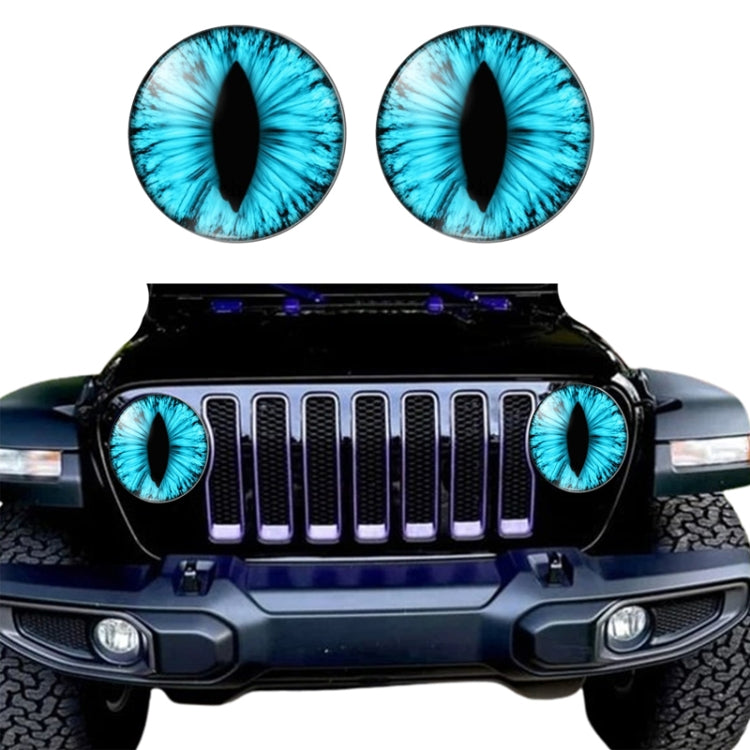 1pair Beast Eyes Headlight Decorative Stickers Off-Road Vehicle Front Lights Stereo Decals