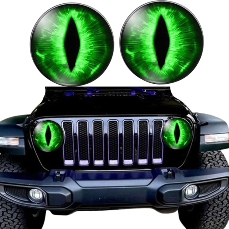 1pair Beast Eyes Headlight Decorative Stickers Off-Road Vehicle Front Lights Stereo Decals