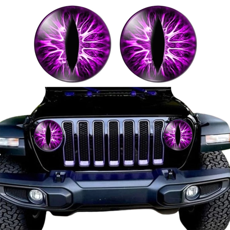 1pair Beast Eyes Headlight Decorative Stickers Off-Road Vehicle Front Lights Stereo Decals
